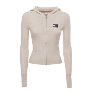 Tommy Jeans zip hoodie badge rib cardi