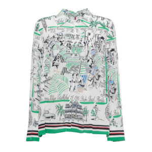 Tommy Hilfiger Silk Prt Relaxed Shirt