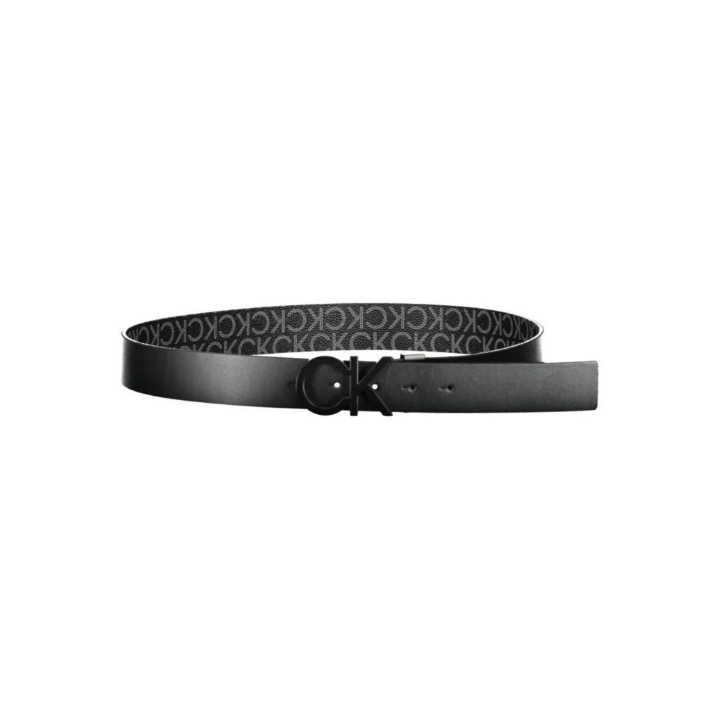 Reversible Metal Black Mono Belt