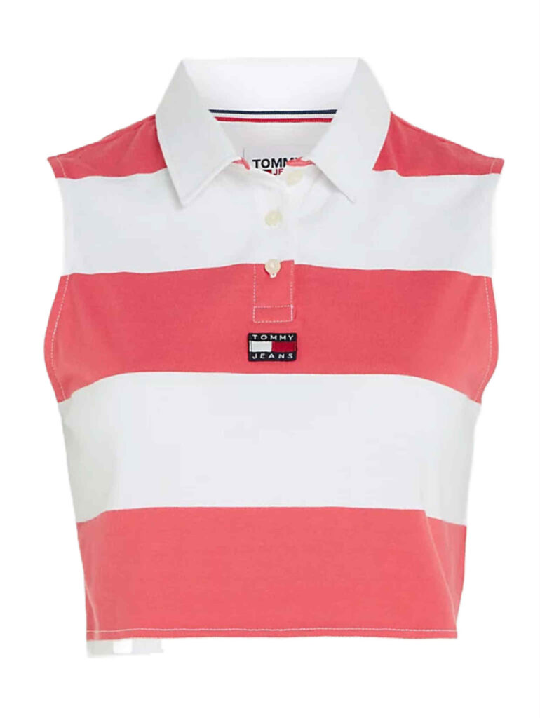 Tjw Crop Badge Stripe SL  Polo