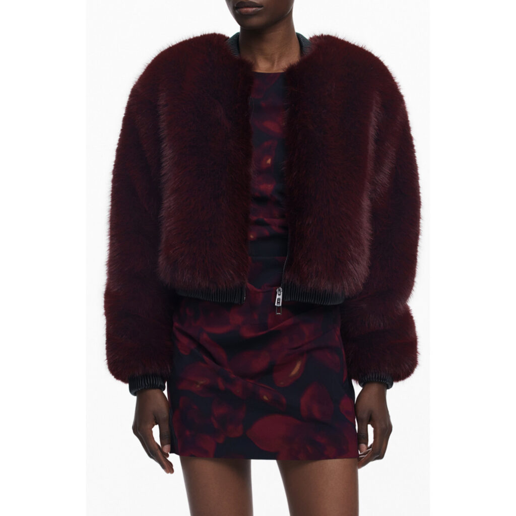 Chaq Rasberry Fur Jacket
