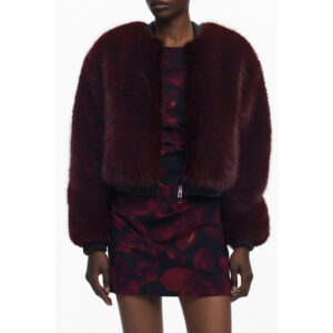 fhfhfgtgtfhgtf Chaq Rasberry Fur Jacket